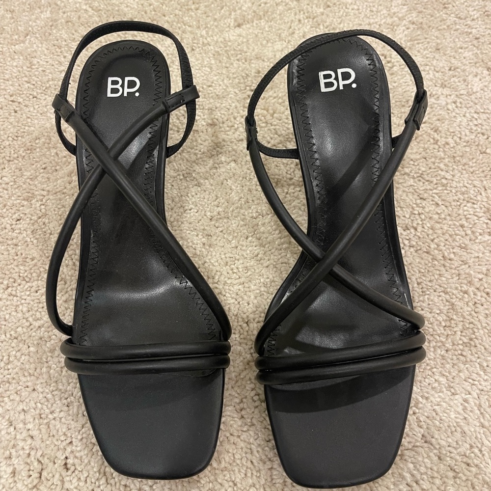 Black mini heels